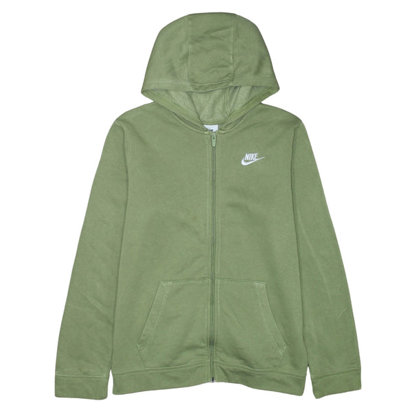 Nike 90's Swoosh Full Zip Up Hoodie XLarge Green