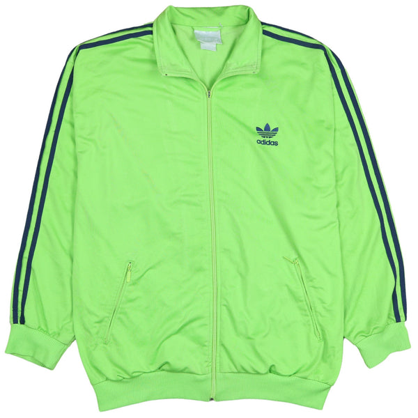 Adidas 90's Striped Sleeves Full Zip Up Sweatshirt XLarge (missing sizing label) Green