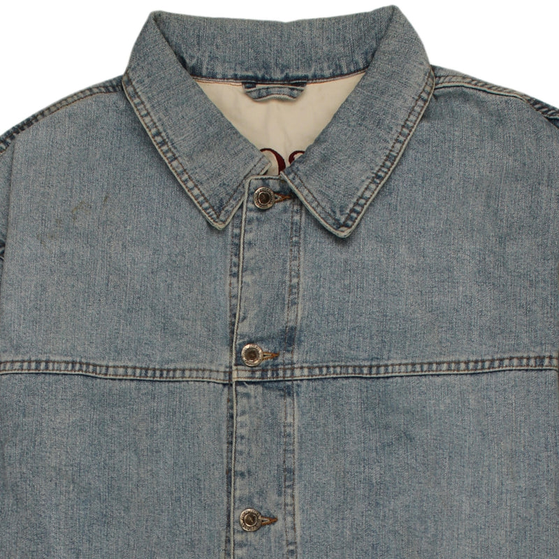 HUGO BOSS 90's Heavy Weight Button Up Denim Jacket XLarge (missing sizing label) Blue