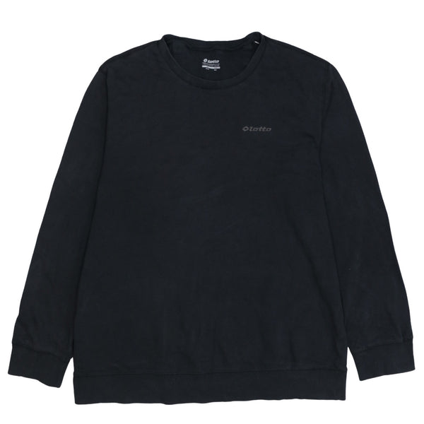 LOTTO 90's Lightweight Crew Neck Sweatshirt XXLarge (2XL) Black