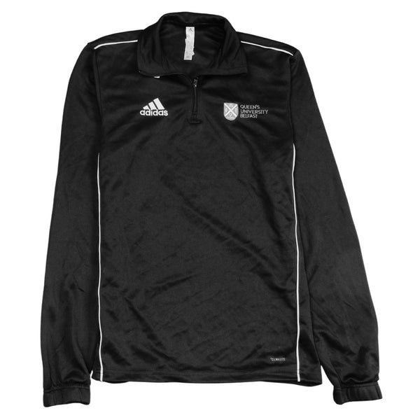 Adidas Vintage 90s Black Lightweight Quarter Zip Sweatshirt XS