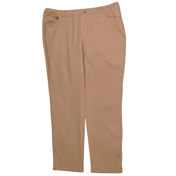 Lee 90's Straight Leg Baggy Trousers / Pants Medium Tan Brown