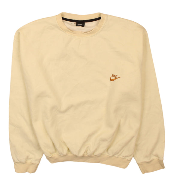 Nike 90's Swoosh Crew Neck Sweatshirt XLarge (missing sizing label) Yellow