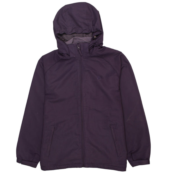 Mountain Essentials 90's Hooded Full Zip Up Plain Windbreaker XLarge (missing sizing label) Purple