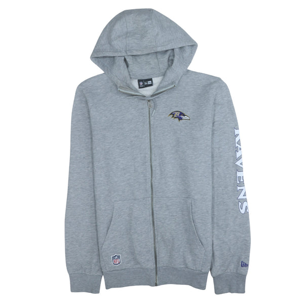 New Era Baltimore Ravens Zip Hoodie - Grey - Size Medium