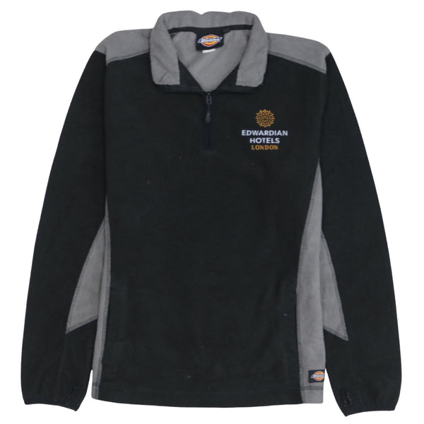 Dickies 90's Hiking Warm Quarter Zip Fleece Jumper Medium Black