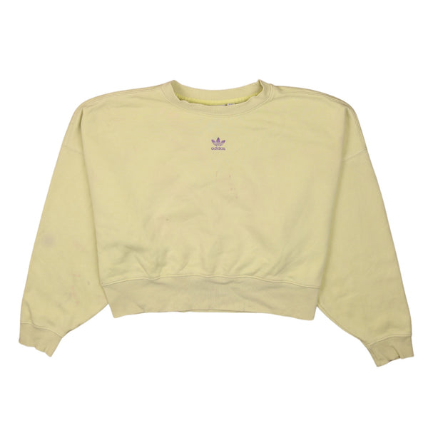 Adidas 90's Crop Crew Neck Sweatshirt XSmall Yellow