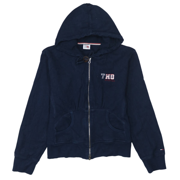 Tommy Hilfiger 90's Lightweight Full Zip Up Hoodie Large Navy Blue