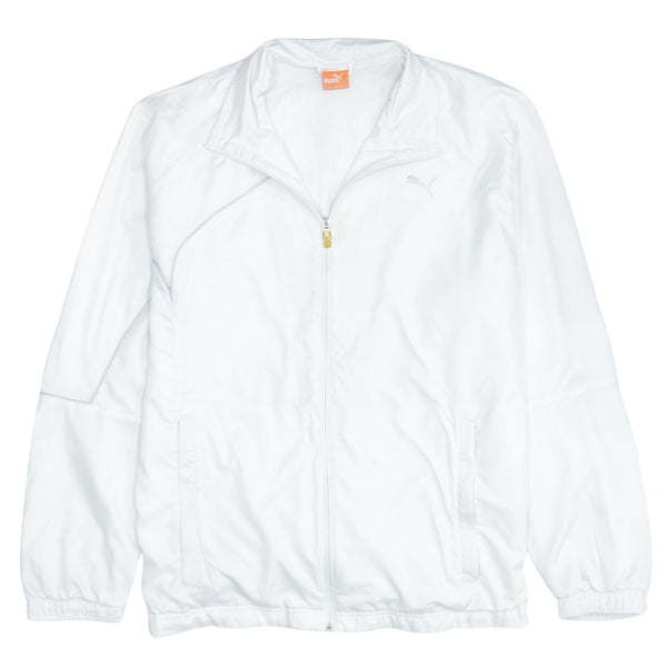 Puma 90's Vintage White Windbreaker Jacket XXLarge 2XL Full Zip