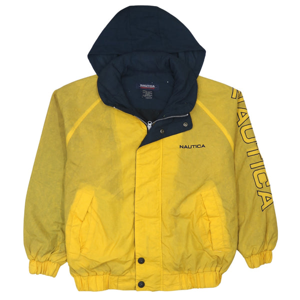 Nautica 90's Hooded Full Zip Up Windbreaker XLarge  Black