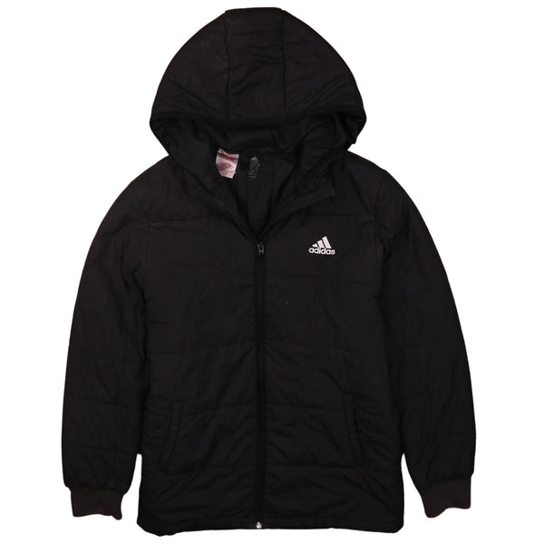 Adidas 90's Lightweight Full Zip Up Puffer Jacket Large Black