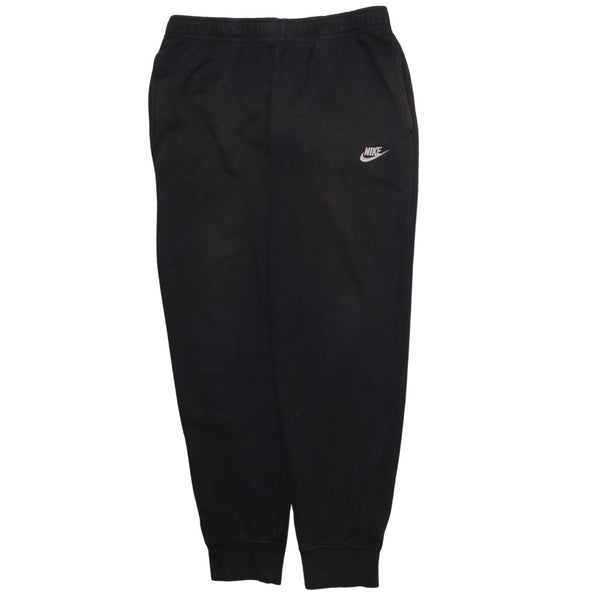 Nike 90's Swoosh Elasticated Waistband Drawstrings Joggers / Sweatpants Large Black