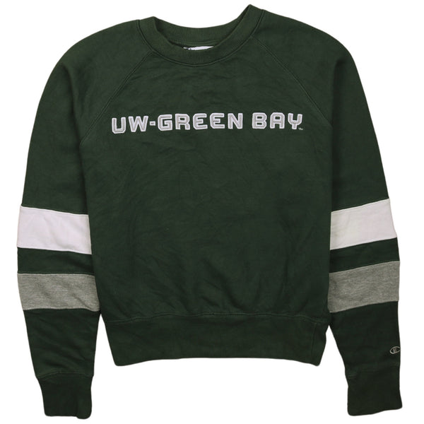 Champion 90's UW-Green Bay Crew Neck Sweatshirt Small Green