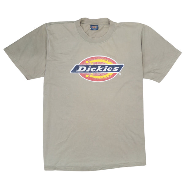 Dickies 90's Beige Cream XLarge Spellout T-Shirt Short Sleeves