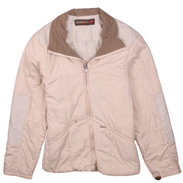 Napapijri 90's Lightweight Full Zip Up Windbreaker Small (missing sizing label) Beige Cream