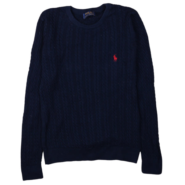 Polo Ralph Lauren 90's Pullover Crew Neck Jumper / Sweater XXLarge (2XL) Navy Blue