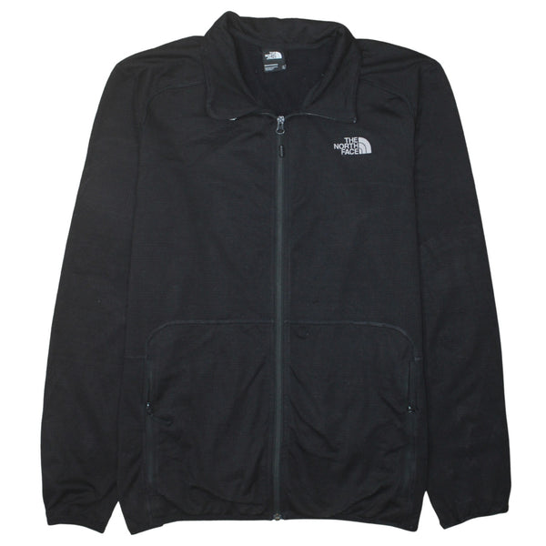 The North Face Black Full Zip Jacket Men's XLarge Embroidered Chest Back Logo Pockets Outerwear