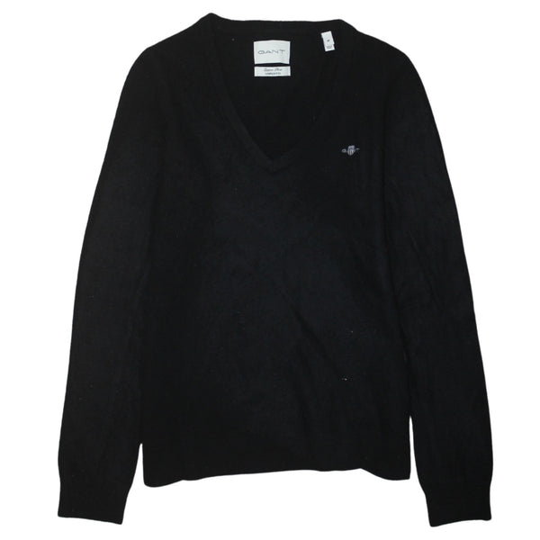 GANT 90's Lightweight V Neck Sweatshirt Medium Black