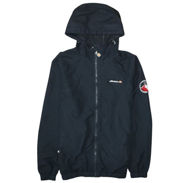 Ellesse 90's Hooded Full Zip Up Windbreaker Medium Black