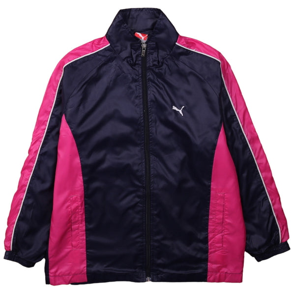 Puma 90's Lightweight Full Zip Up Windbreaker XSmall (missing sizing label) Navy Blue