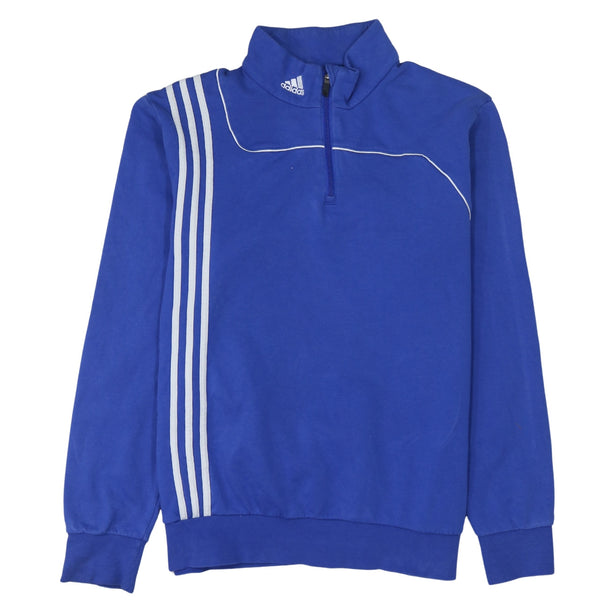 Adidas 90's Lightweight Quarter Zip Sweatshirt XLarge Navy Blue