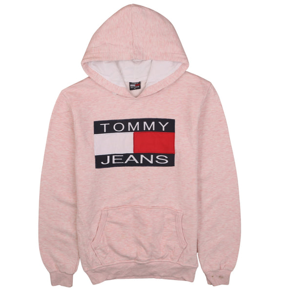 Tommy Hilfiger 90's Spellout Pullover Hoodie XLarge Pink