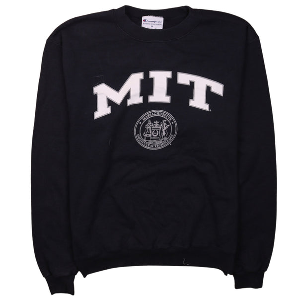 Champion 90's MIT Crew Neck Sweatshirt Medium Navy Blue