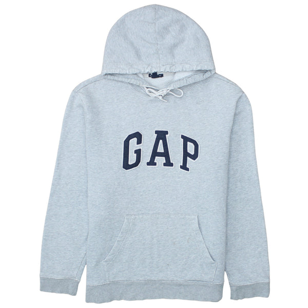 Gap 90's Spellout Pullover Hoodie Large Grey
