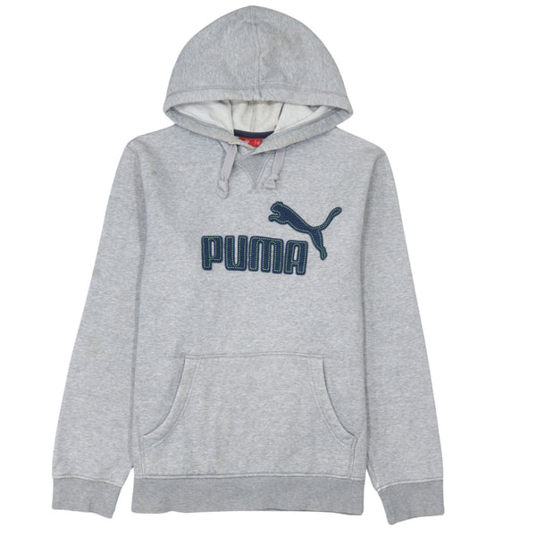 Puma 90's Spellout Pullover Hoodie Medium Grey
