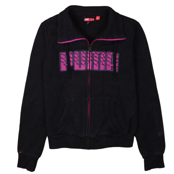 Puma 90's Sportswear Full Zip Up Sweatshirt XSmall Black