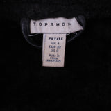 Topshop 90's Heavyweight Full Zip Up Leather Jacket Medium (missing sizing label) Black