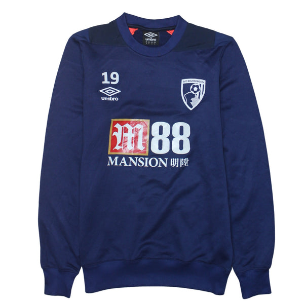 Umbro 90's 88 Mansion Crew Neck Sweatshirt Small Navy Blue