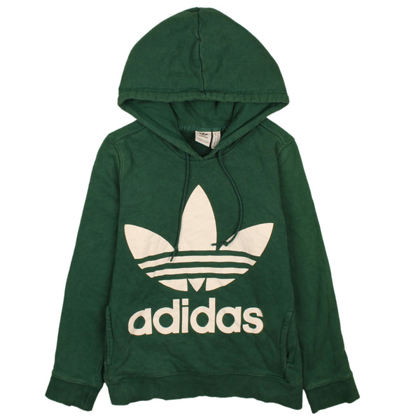 Adidas 90's Spellout Pullover Hoodie Small Green