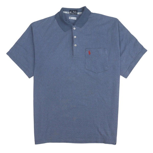 Polo Ralph Lauren Blue Polo Shirt Men's XXXLarge Chest Pocket Embroidered Pony Casual Top