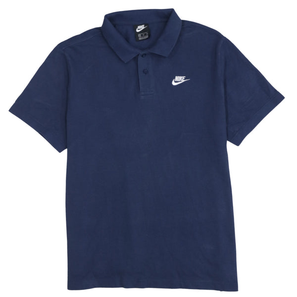Nike 90's Swoosh Short Sleeves Polo Shirt XLarge Blue