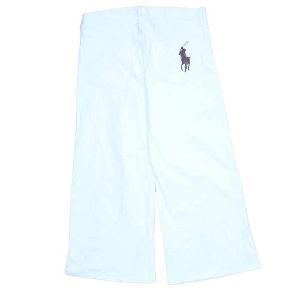 Polo Ralph Lauren 90's Lightweight Straight Leg Baggy Trousers / Pants 30 White