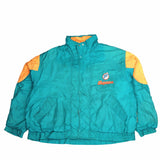 NFL 90's Miami Dolphins NFL Puffer Jacket XXXLarge (3XL) Green