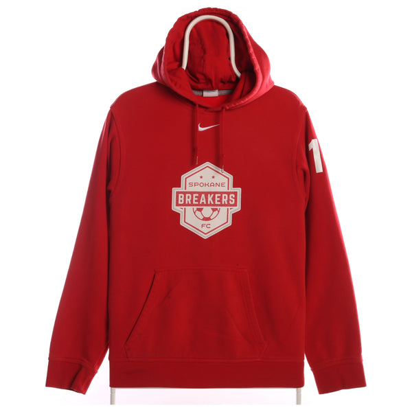 Nike 90's Middle Centre Swoosh College Soccer Hoodie Small Red