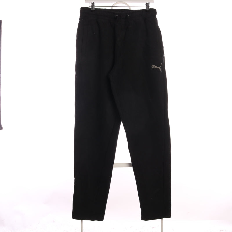 Puma 90's Elasticated Waistband Drawstring Joggers / Sweatpants Medium Black
