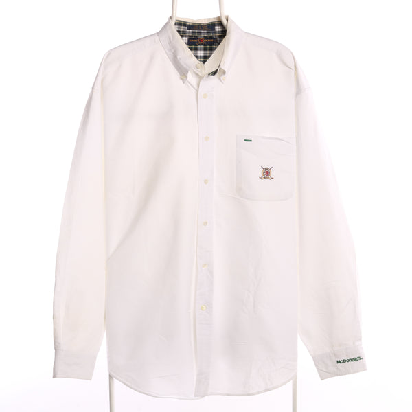 Tommy Hilfiger 90's Plain Long Sleeve Button Up Shirt XLarge White