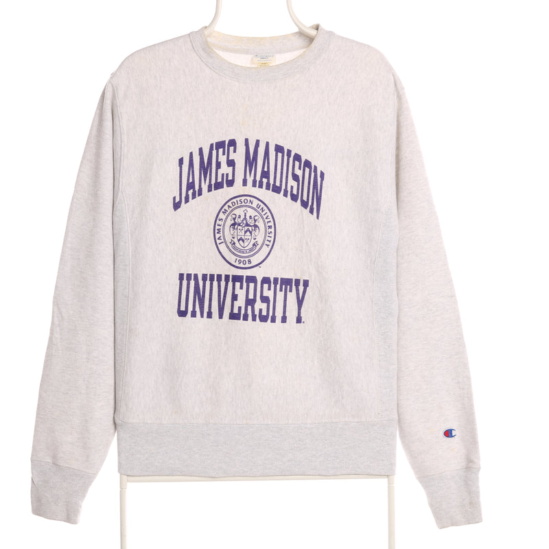 Champion 90's James Madison University Crewneck Sweatshirt Small Grey