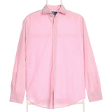 Ralph Lauren 90's Printed Long Sleeve Button Up Shirt 15.5 Neck (Small) Pink
