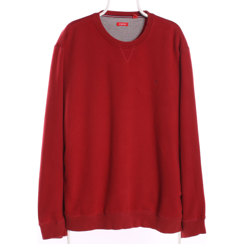 Izod 90's Crewneck Cotton Pullover Sweatshirt XXLarge (2XL) Red