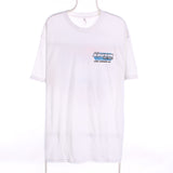 Unknown 90's Back Print Racing Short Sleeve T Shirt XLarge White