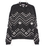 Unknown 90's Knitted Crewneck Jumper / Sweater Large Black