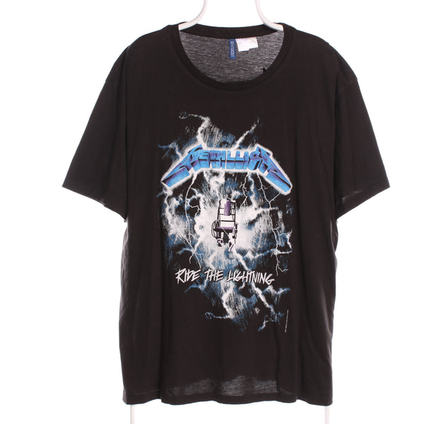 Unknown 90's Metalica 1984 Tour Back Print T Shirt XLarge Blue