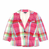 Tommy Hilfiger 90's Tarten Button Up Blazer Small Pink
