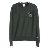 Champion 90's Reverse Weave Back Print Sweatshirt Small Green