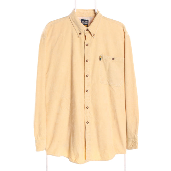 Unknown 90's Long Sleeve Button Up Shirt Large Yellow