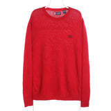 Chaps Ralph Lauren 90's V Neck Knitted Jumper / Sweater XLarge Red